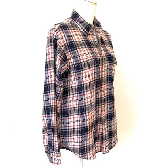Classic Flannel Button Down Shirt by GANTELLA Women’s Medium - Picture 2 of 10